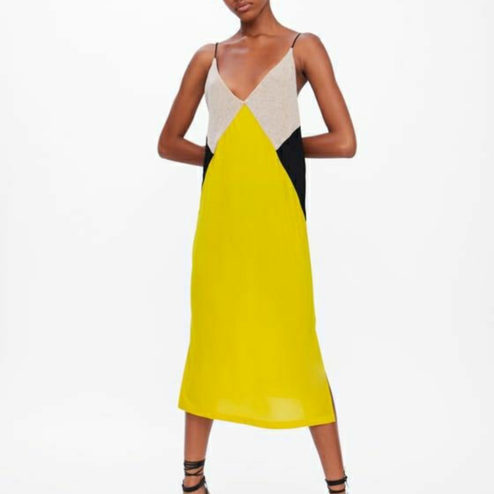 Nwt zara color block midi dress